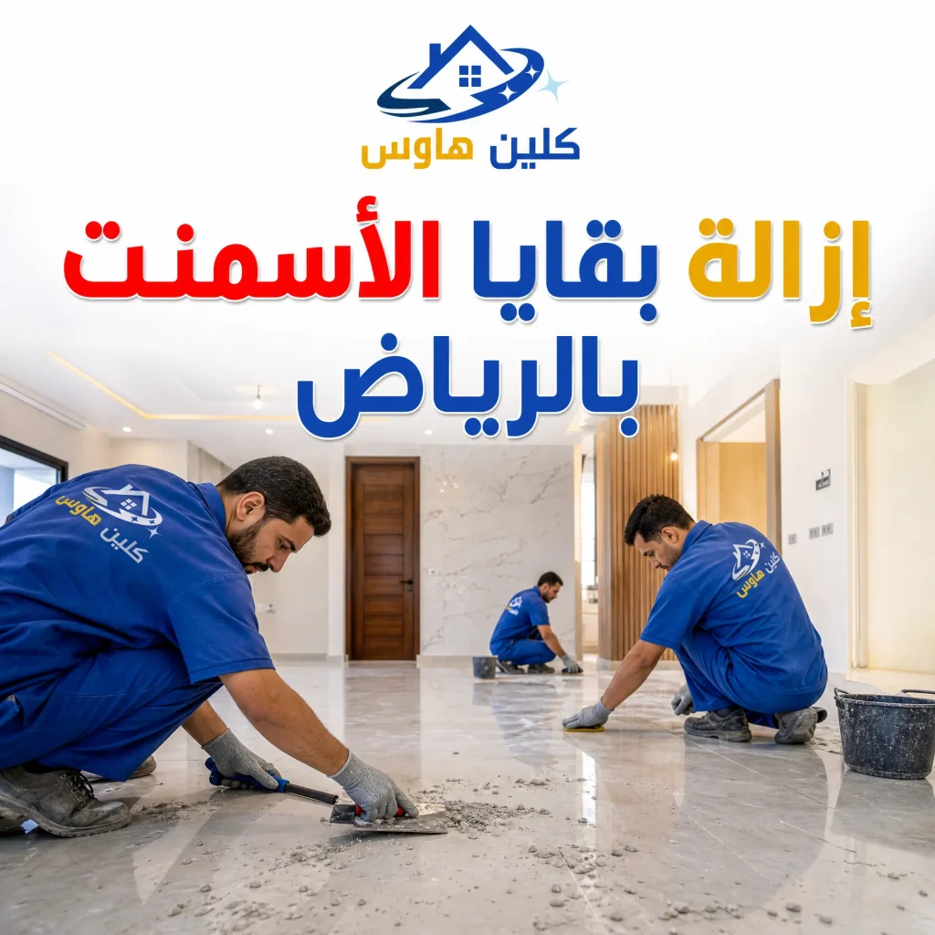 شركة تنظيف بعد الترميم بالرياض 8 ازالة بقايا الاسمنت بالرياض