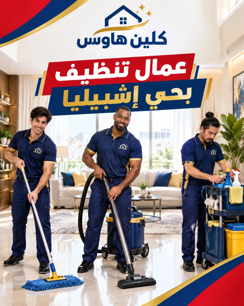 عمال تنظيف بحي إشبيليا